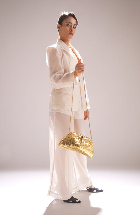 Weaved Clutch/Sling - Gold