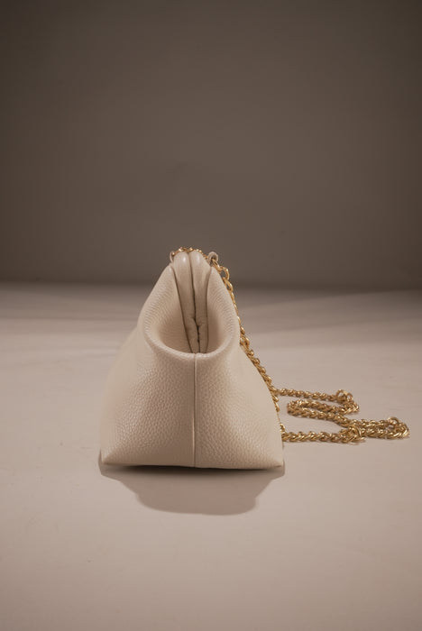 Westoria White Grained Clutch/Sling Bag