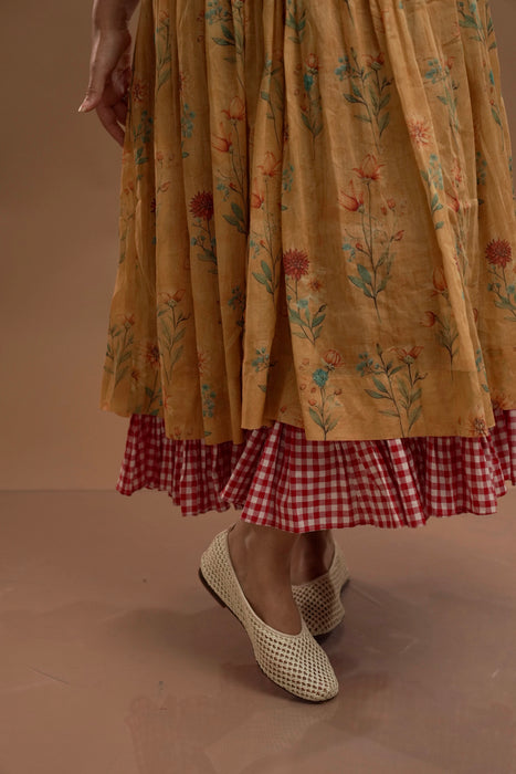 Mama & Mini-Floral Check Dress