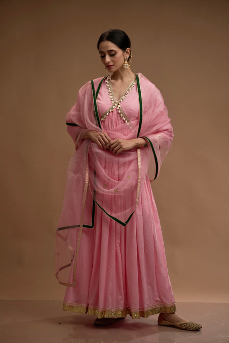 Pink Ghungroo Foot Motif Dupatta