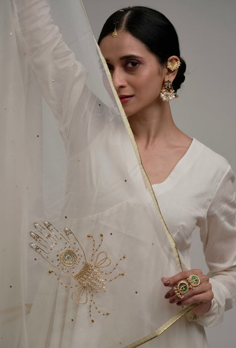 White Hand - Kurta Set