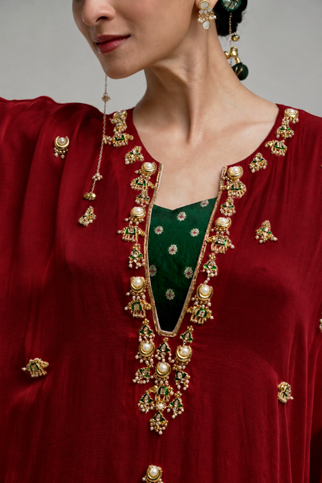 Baag Kurta - Maroon (Set of three)