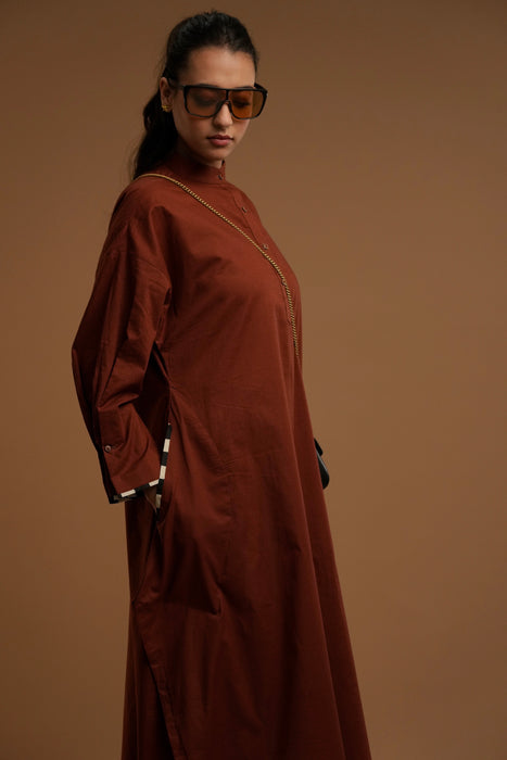 Terracotta Kurta/farshi salwar set
