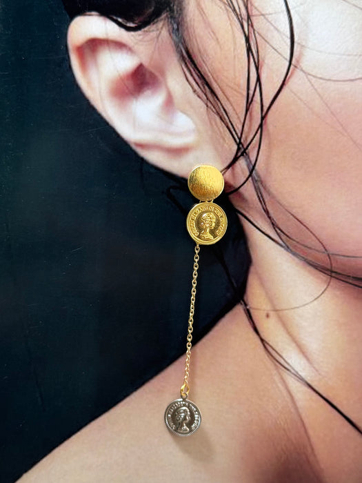 Coin Dualtone - Earrings