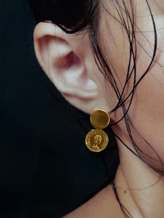 Coin Dualtone - Earrings