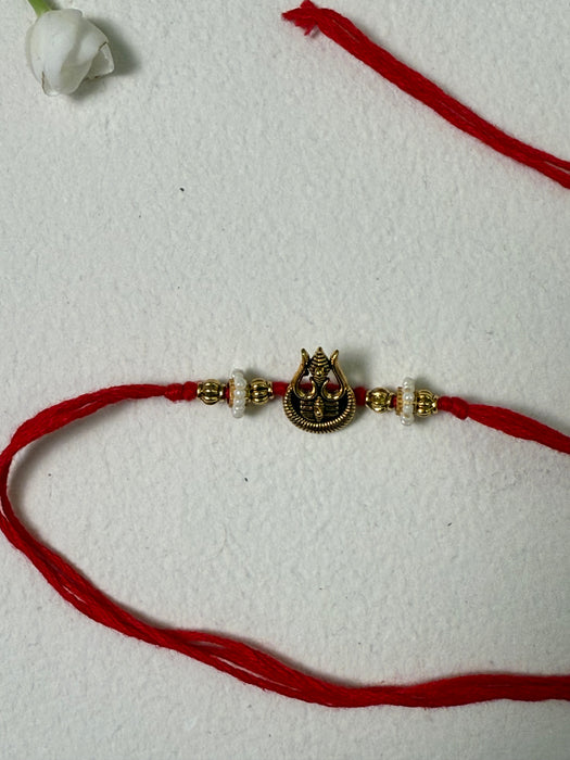 TRINETRA RAKHI & BRACELET (det of two)