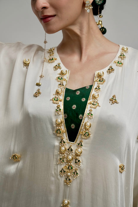 Baag Kurta- Dark Green (Set of three)