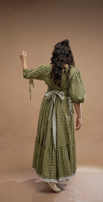 Mama & Mini - Checkered Frill Dress