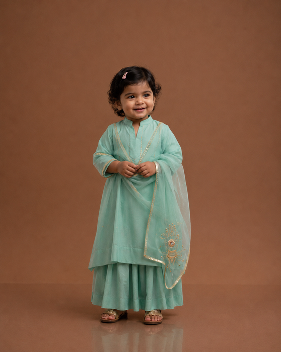 Mini - Blue Kurta Set