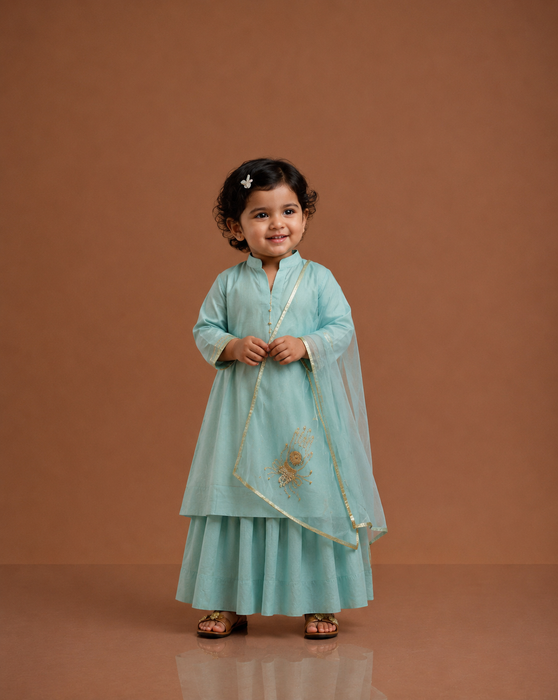 Mini - Blue Kurta Set