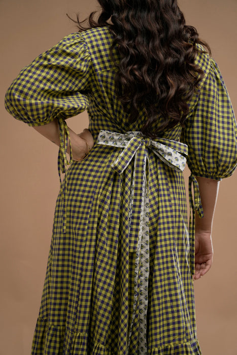 Mama & Mini - Checkered Frill Dress