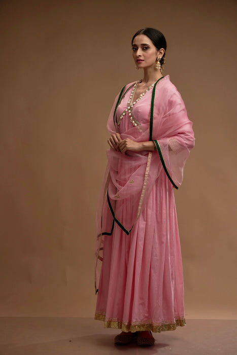 Pink Ghungroo Foot Motif Dupatta