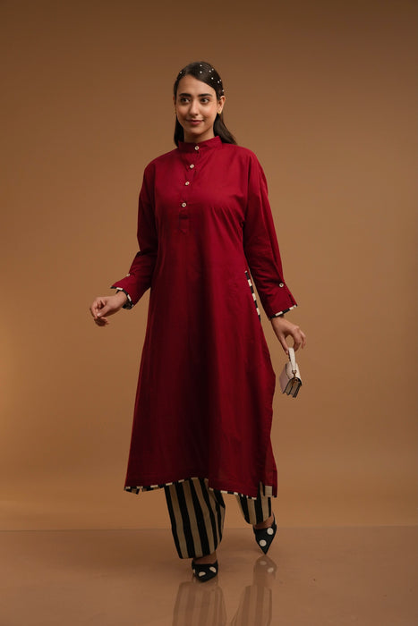 Cherry Kurta/Farshi Salwar Set