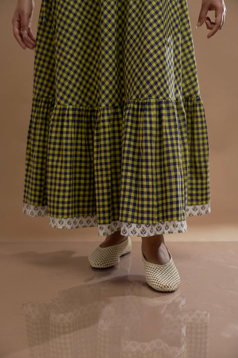 Mama & Mini - Checkered Frill Dress