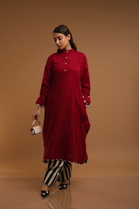 Cherry Kurta/Farshi Salwar Set