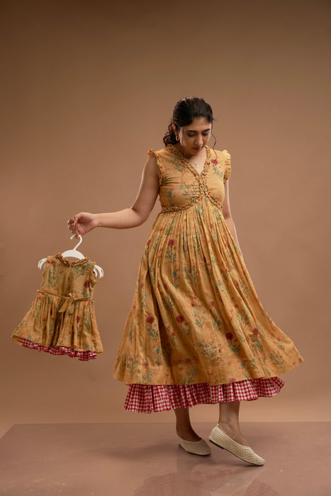 Mama & Mini-Floral Check Dress