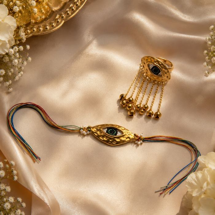 Nazar Rakhi & Ring set (Bhai & Bhabi)