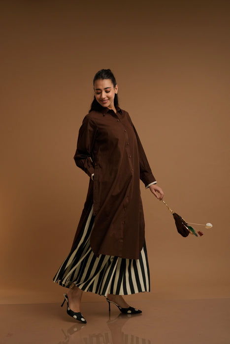 Hot Chocolate shirt/skirt set
