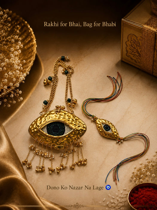Evil Eye Rakhi & Bag (Combo)