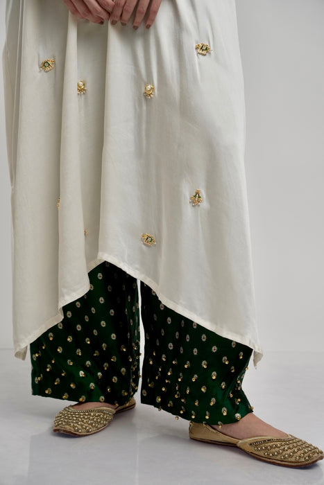Baag Kurta- Dark Green (Set of three)