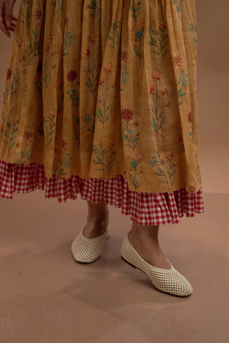 Mama & Mini-Floral Check Dress