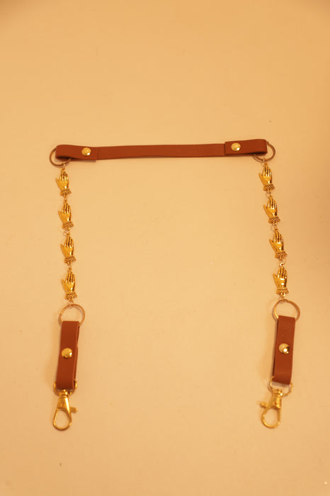 Brown Leather & Hand Belt - Glasses
